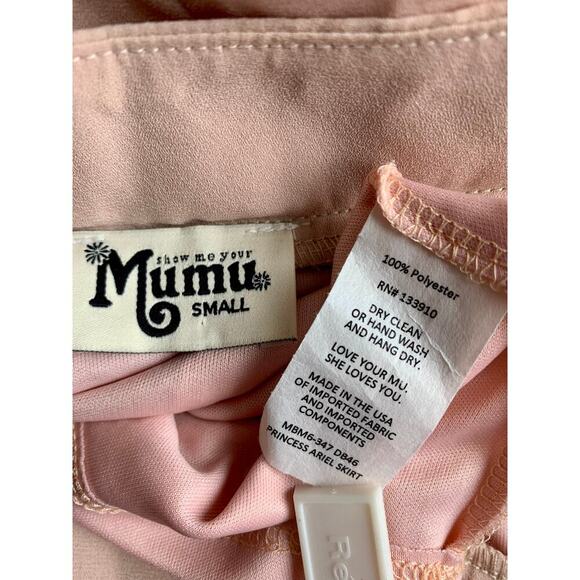 Show Me Your Mumu Princess Ariel Skirt in Dusty Blush Pink Small Maxi Lined - Picture 3 of 3